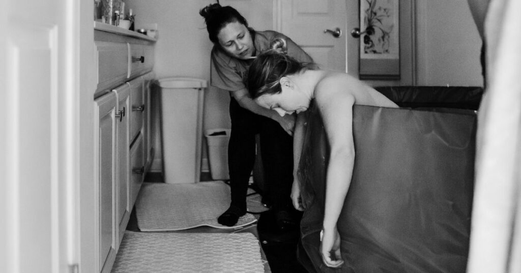 doula at water birth
