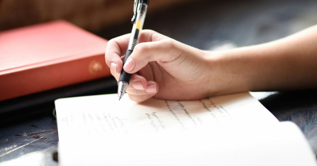 woman writing letter